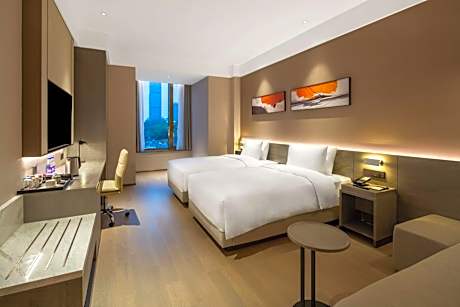 Twin Room with Sofa Bed and Garden View