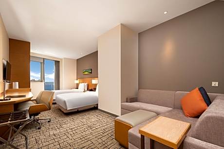 Twin Room with Sofa Bed and View
