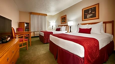 2 Queen Beds, Non-Smoking, Pet Friendly Room, Microwave And Refrigerator, High Speed Internet Access