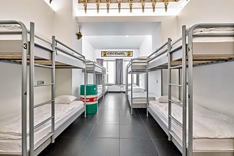bed in 14-bed mixed dormitory