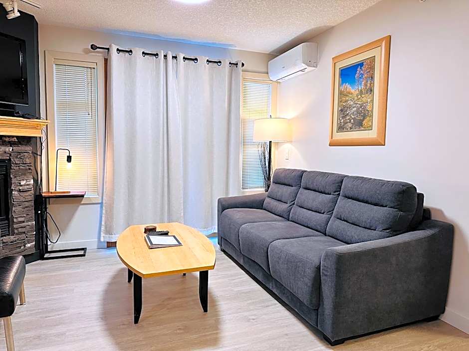 W463 Canmore 2BD 2BT, AC, MT view, Central Location