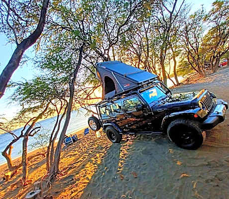 CampCar Maui Jeeps SUVs Hybrid Camper van Rentals with equipment and Travel Advice