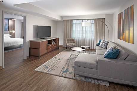 Club level, 1 Bedroom Executive Suite, 1 King, Sofa bed, Corner room