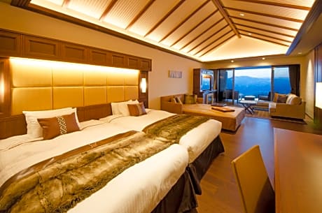 Terrace Room P3 with Open-Air Hot Spring Bath - PREMIUM Tower (Lake Nojiri Side)