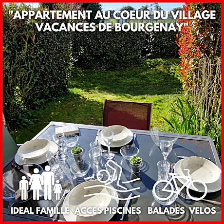 "L'ESCAPADE" Appartement 5 personnes, cœur village vacances, accès parc aquatique gratuit