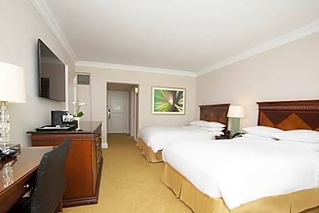 Guest Room with Two Double Beds and City View