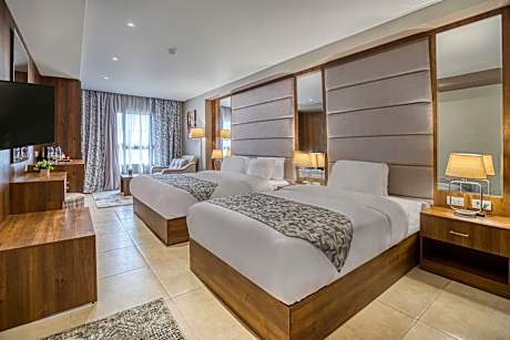 Family Room with Pyramids View