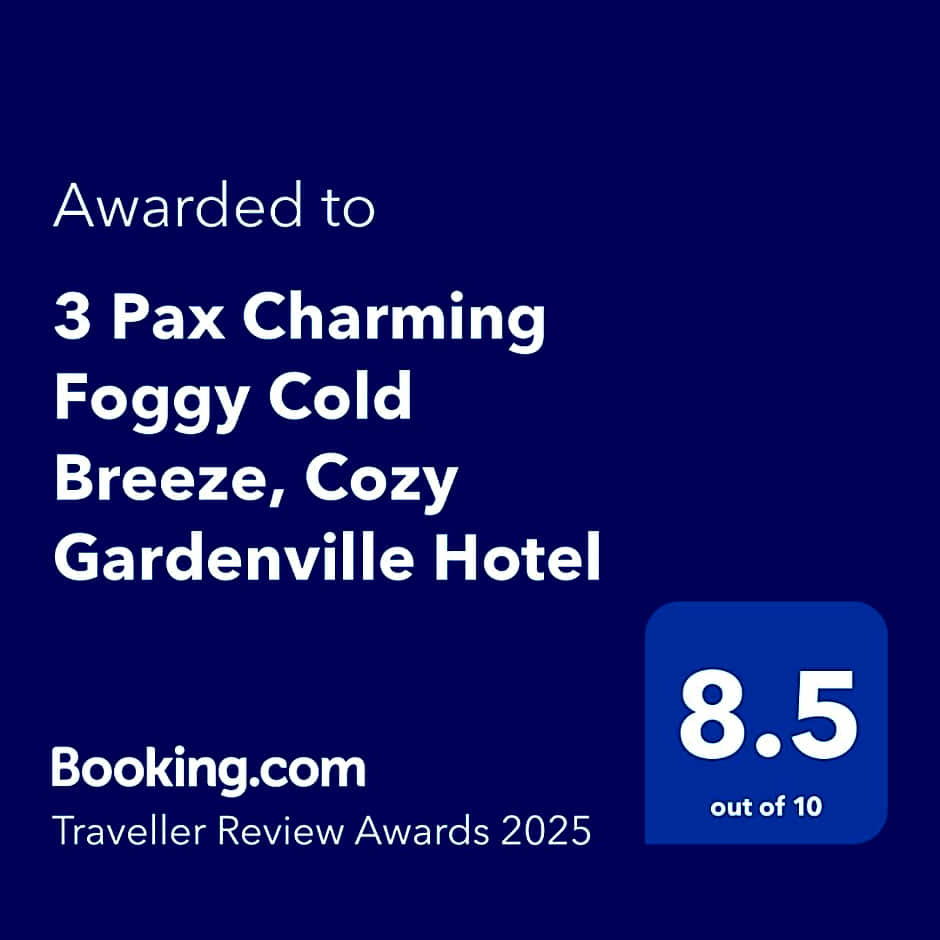 3 Pax Charming Foggy Cold Breeze, Cozy Gardenville Hotel
