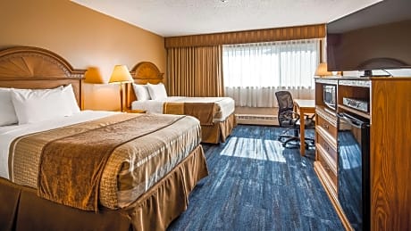 2 DOUBLE BEDS,NSMK,HI SPEED NET,PILLOWTOP BD,MICR FRIG,FULL BREAKFAST