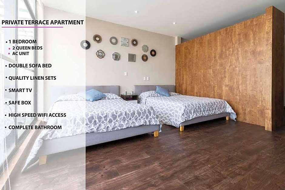 602 Private Terrace apt AC Rooftop
