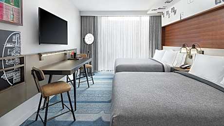 Queen Room with Two Queen Beds - Mobility/Hearing Accessible with Roll-In Shower