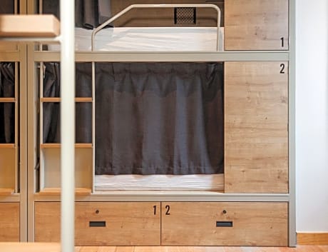 Bed in 6-Bed Mixed Dormitory Room with Shared Bathroom