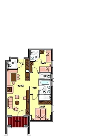 Two-Bedroom Apartment with Balcony