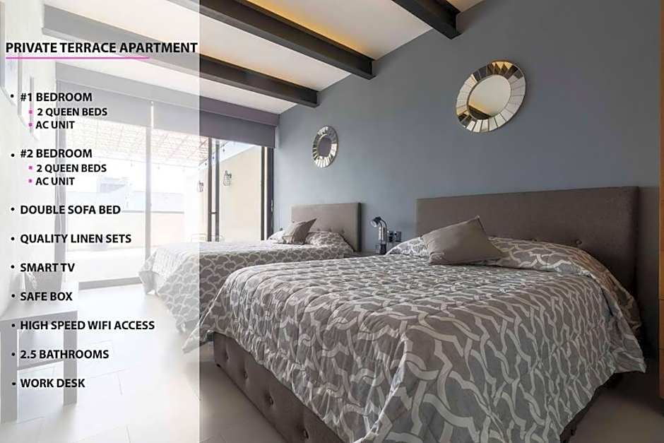 1PH Hidden gem in Centro Fits 10 private terrace