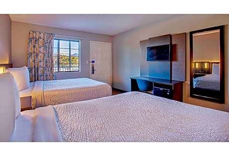 2 Full Beds - Mini Fridge