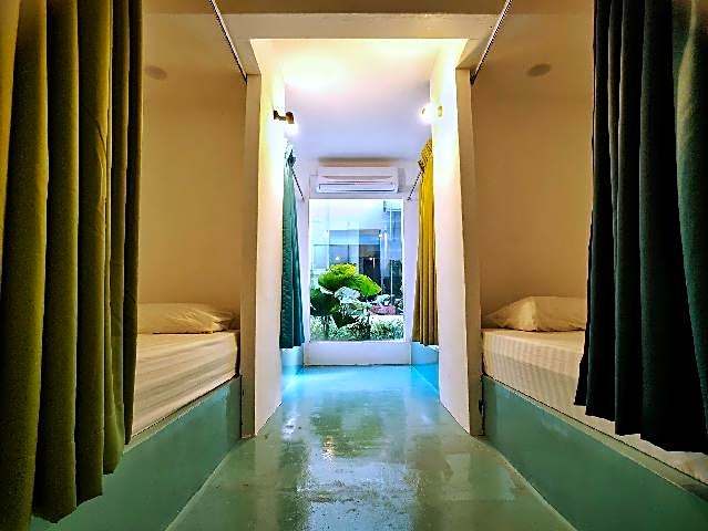 Beds In Garden Hostel