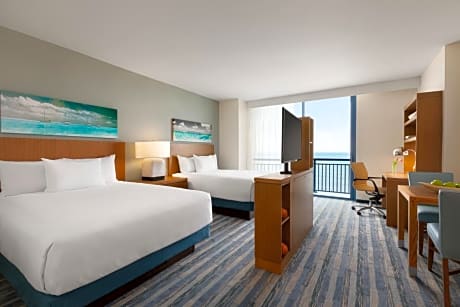 Oceanfront Studio Suite with Two Queen Beds and Sofa Bed