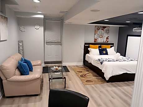 Furnished calm basement studio apartment