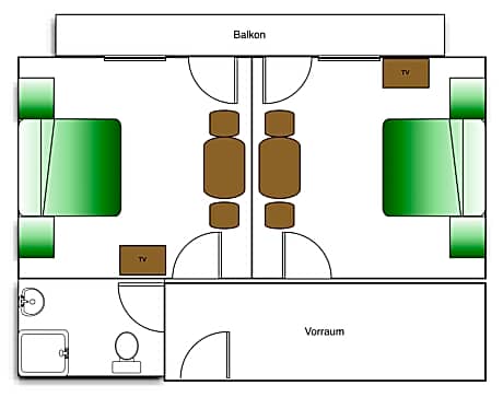 Family Two-Bedroom Suite ( 2 Adults + 2 Children )