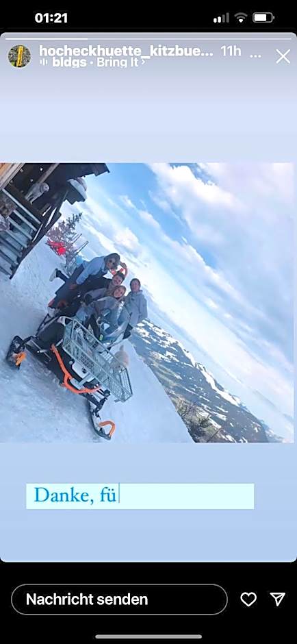 Hocheckhuette On Top of the Kitzbuehel Hahnenkamm Mountain