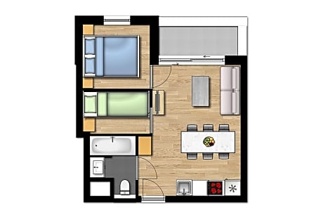 Family Apartment - 6p | Bedroom - Sleeping corner - Sofa bed
