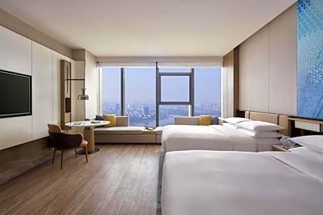Deluxe Double Room with Two Double Beds and City View