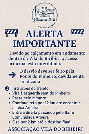 POUSADA VILA DO BIRIBIRI EXCLUSIVAMENTE DENTRO da VILA DO BIRIBIRI