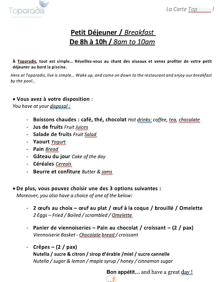 Toparadis Guest House