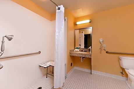 Queen Room with Two Queen Beds Hearing Accessible with Roll-In Shower - Non-Smoking