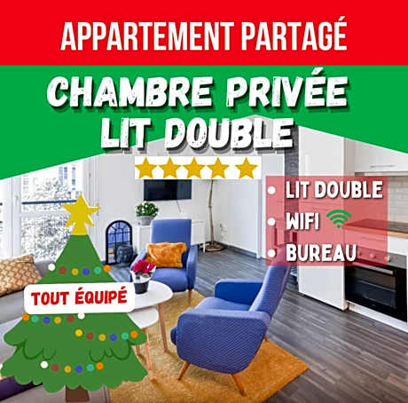 Chambre Privée - TOUT CONFORT - WIFI