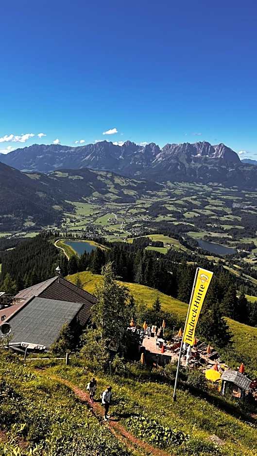 Hocheckhuette On Top of the Kitzbuehel Hahnenkamm Mountain