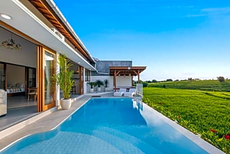 Villa Swantika: Infinity Pool Aussicht Canggu