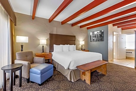 1 KING BED,NSMK,HI SPEED NET,MICRWAVE REFRIG,COFMKR,FULL BREAKFAST