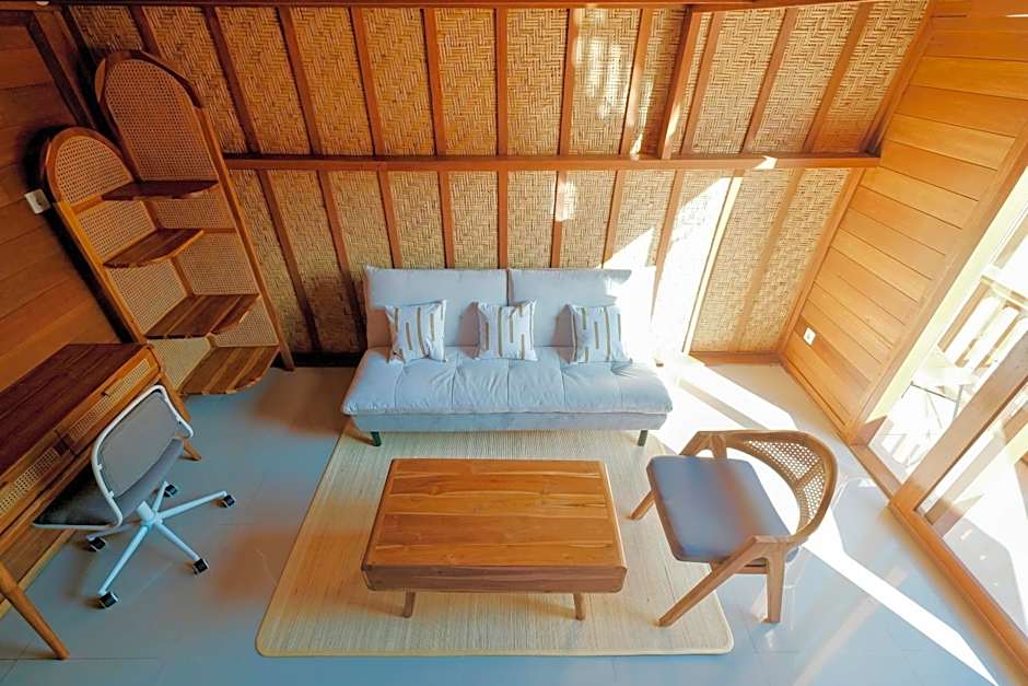 Murna Villa 3, A modern Balinese wooden house 360 GWK view