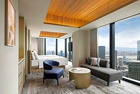 Signature Corner Twin Room with Two Double Beds and City View