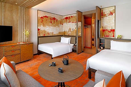 Twin Room with CBD Night View