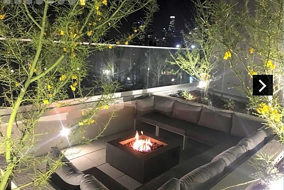 Downtown Los Angeles Skyline balcony view Modern Penthouse