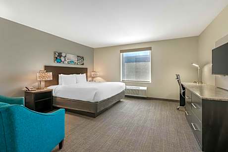 1 King Bed  Non-Smoking Flat Screen Television Microwave And Refrigerator Chair Coffee Maker Hairdry