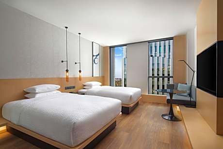 Standard Double Room with Two Double Beds and City View