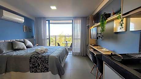 Studio com Varanda e Vista para o Mar