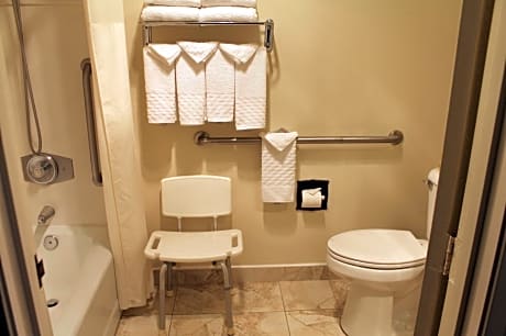 accessible - suite 1 king 1 queen bed - mobility accessible, communication assistance, bathtub, non-smoking, continental breakfast