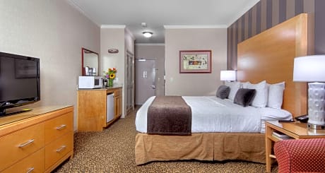 1 King Bed, Non-Smoking, High Speed Internet Access, Microwave And Refrigerator, Exterior Corridor, 