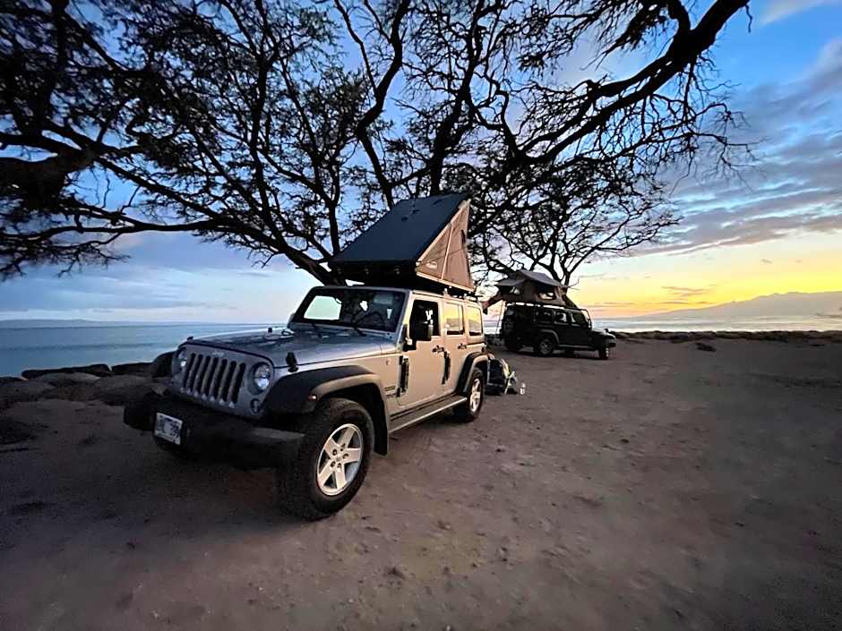 CampCar Maui Jeeps SUVs Hybrid Camper van Rentals with equipment and Travel Advice