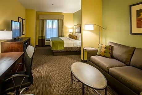 SUITE-1 KING BED,MOBILITY ACC,COMMASSIST,BATHTB,SFBD,NSM,FULL BREAKFAST