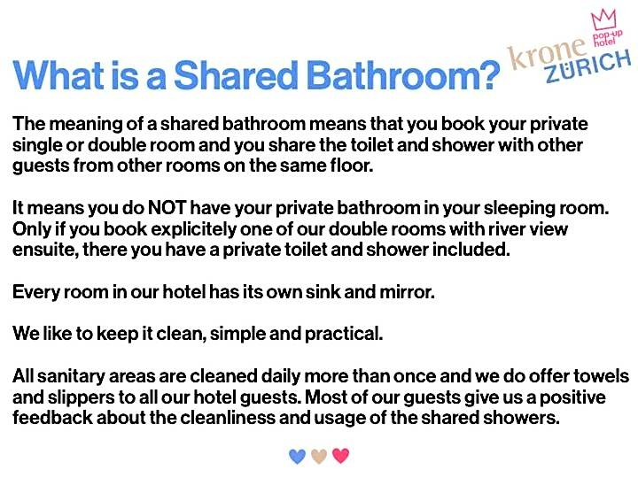 Pop Up Hotel Krone Zürich