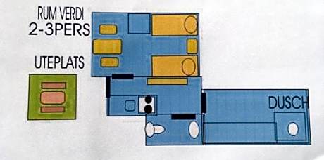 Studio in Garden (2p) - own Patio, Bathroom & Kitchenette