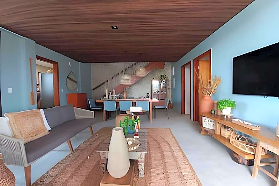 Casa confortável com vista mar e piscina