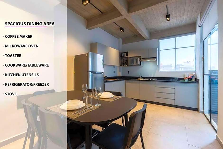 P202 Walk to Zocalo 3Bdrm 2bath Rooftop AC