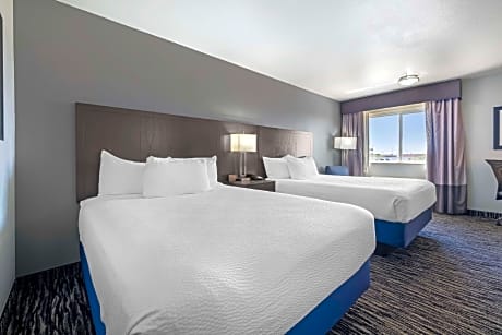 2 Queen Beds, Non-Smoking, High Speed Internet Access, Hairdryer, Coffee Maker, Refrigerator, Full B