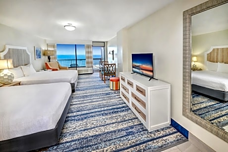 Queen Room with Two Queen Beds and Kitchen - Ocean Front